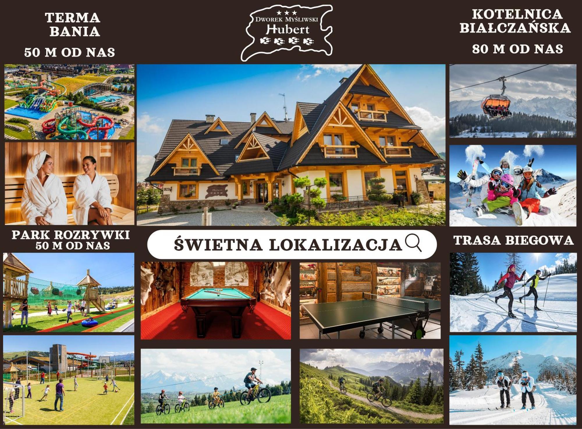 Dworek Mysliwski Hubert-Swietna Lokalizacja 50M Od Term Bania Bialka Tatrzanska Luaran gambar
